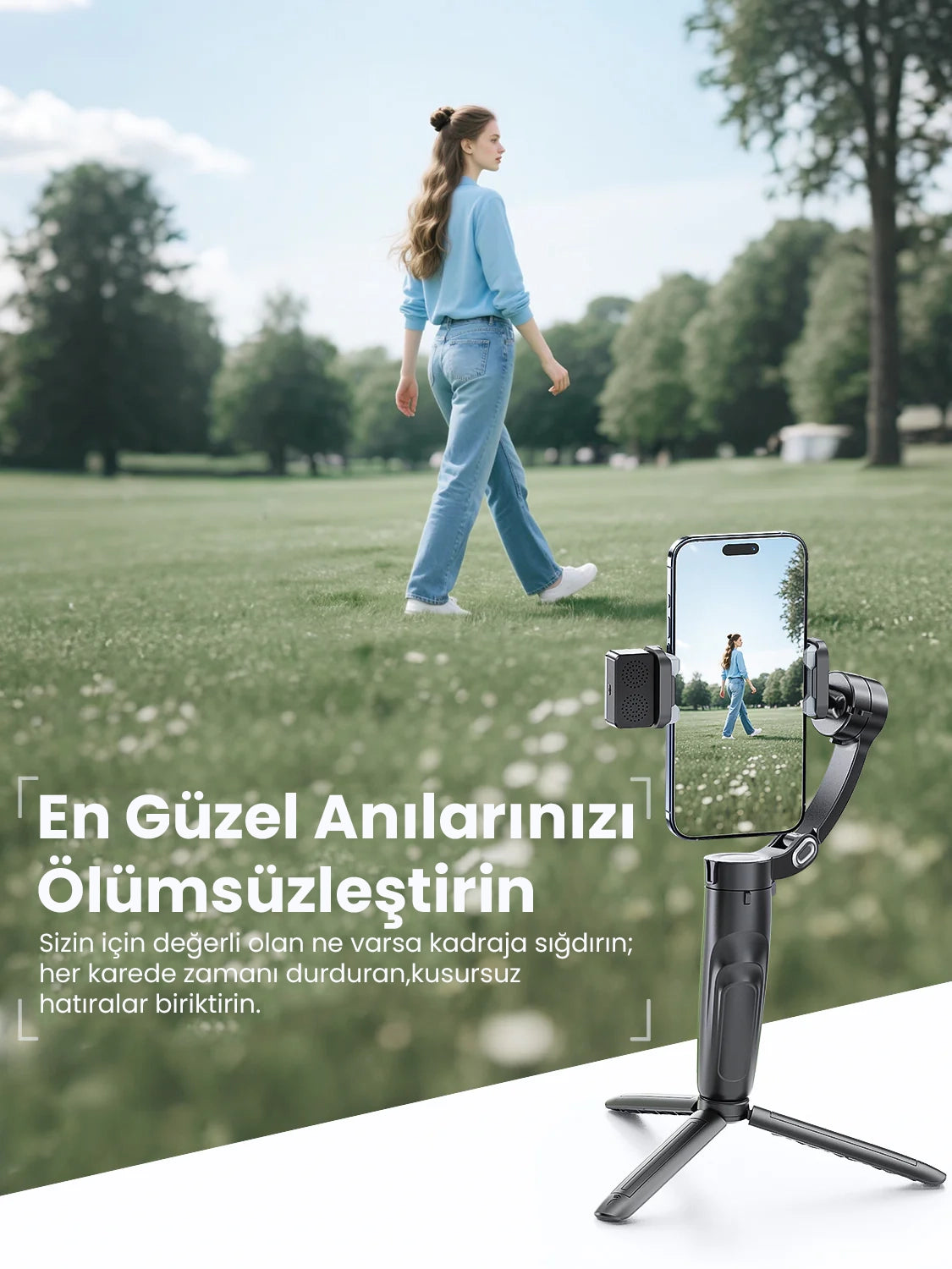 Vendens VD-SS11 Premium 360° Dönebilen Telefon Gimbal ve Akıllı Tripod