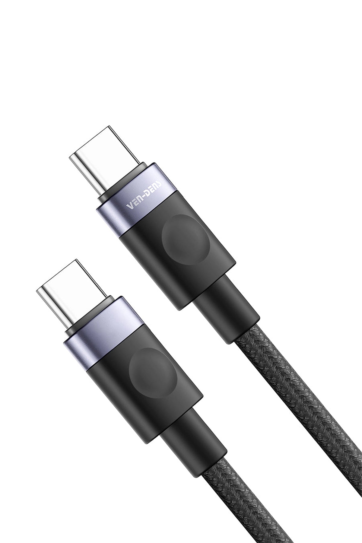 Vendens VD-DCM05 USB-C'den USB-C'ye Örgülü 60W Hızlı Şarj Destekli Type C Kablo 1m, 2m, 3m