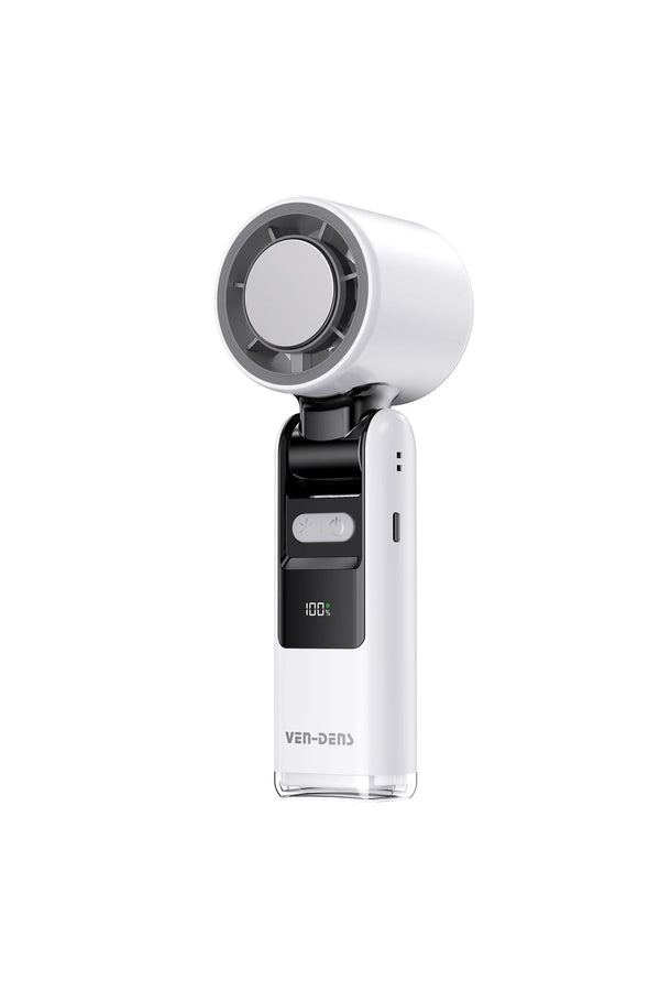 Vendens VD-FAN002 10W Soğutuculu ,Led Lambalı , Mini El Fanı, USB Şarjlı,Katlanabilir, 800mAh, 3 Kademeli