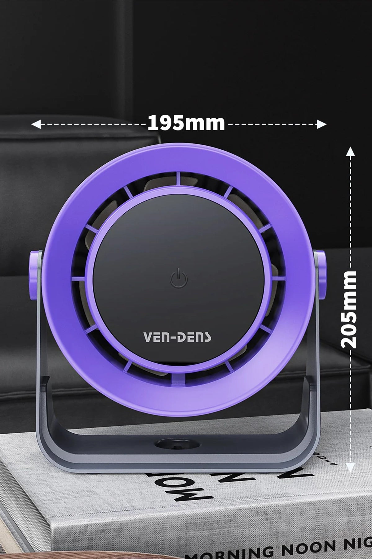 Vendens VD-FAN006 1800mAh Masaüstü Fan, Type-C Şarjlı, Fırçasız Motor, 8-10 Saat Kullanım