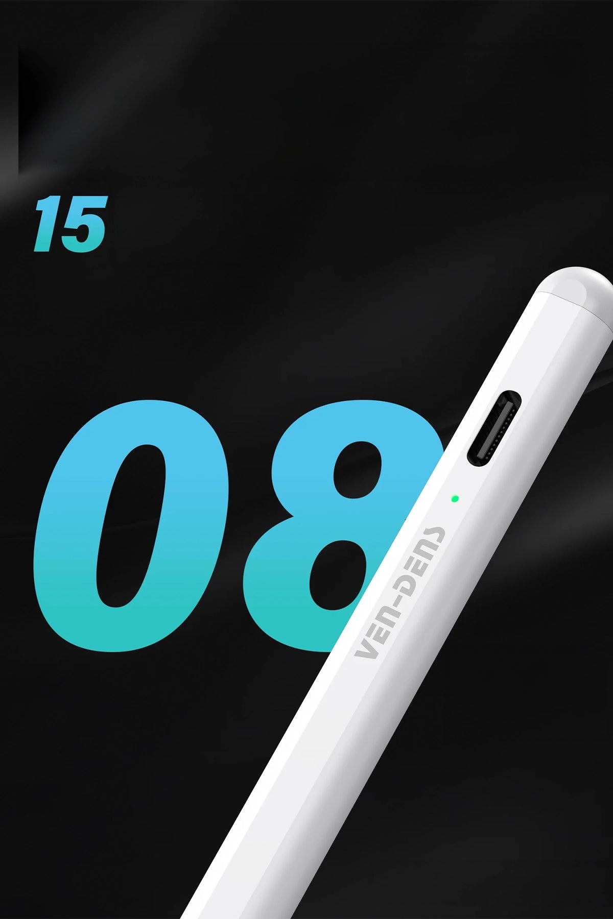 Vendens VD-SP006 Manyetik Stylus Kalem, Hızlı Şarjlı, 2 Yedek Uçlu, Android ve iPad Uyumlu