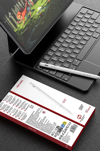 Vendens VD-SP006 Manyetik Stylus Kalem, Hızlı Şarjlı, 2 Yedek Uçlu, Android ve iPad Uyumlu