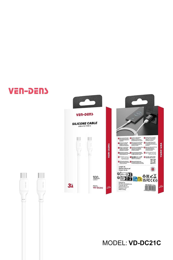 Vendens VD-DC21C USB-A'dan USB-C'ye 18W Type C Şarj Kablosu 1.2m