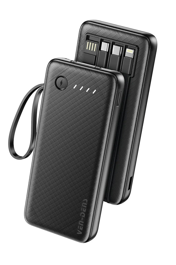 Vendens VD-PB059 Premium 20000mAh Dahili Kablolu Powerbank - Dijital Ekranlı