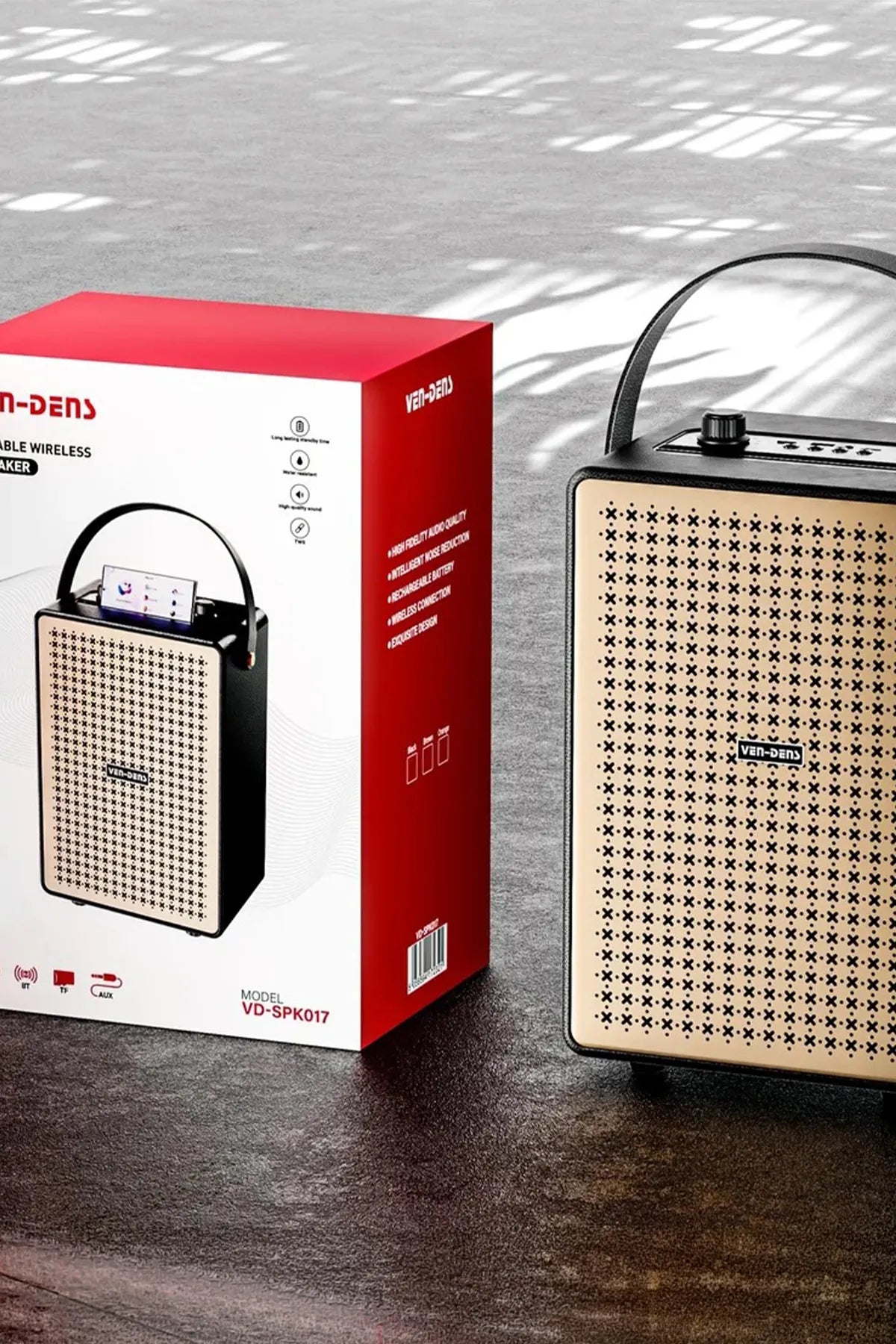 Vendens VD-SPK017 LED Işıklı Bluetooth Hoparlör - Premium Ses ve 12 Saat Pil