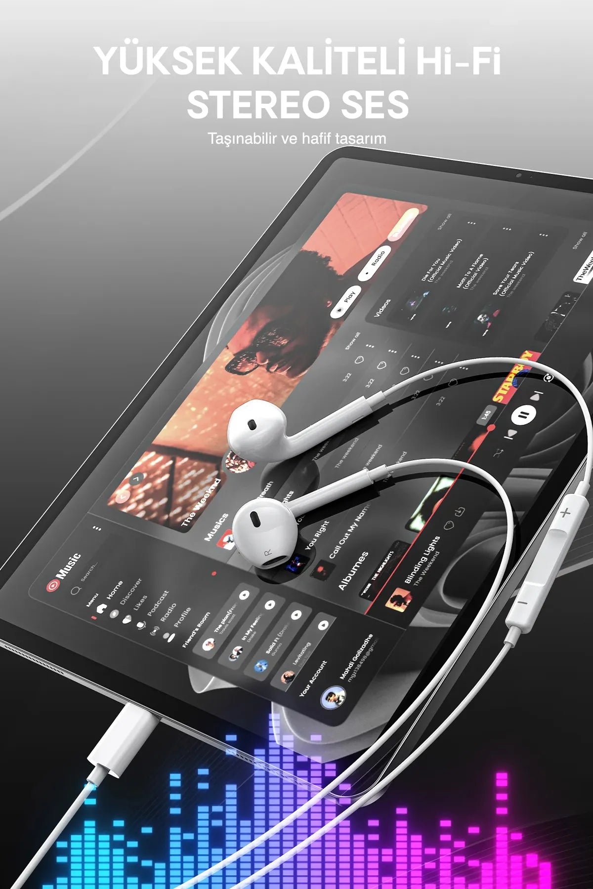 Vendens VD-EAR001 Type-C Kulaklık Mikrofonlu Premium Ses Kalitesi