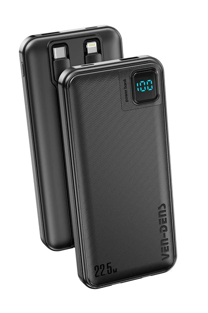 Vendens VD-PB061 20000mAh Dahili Kablolu Powerbank | 22.5W Hızlı Şarj & Dijital Ekran