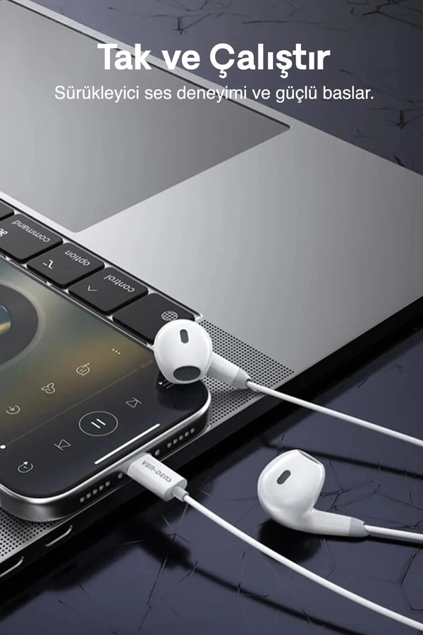 Vendens VD-EAR031 Type-C Mikrofonlu Kablolu Kulak İçi Kulaklık