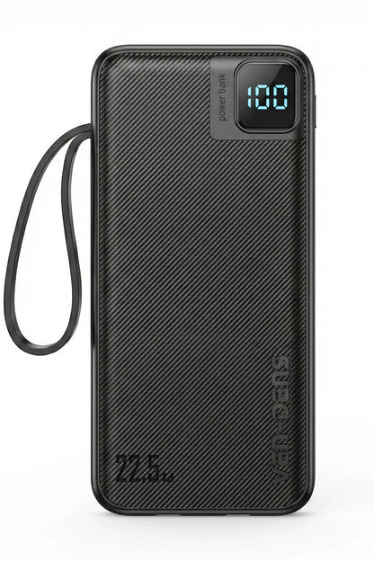 Vendens VD-PB061 20000mAh Dahili Kablolu Powerbank | 22.5W Hızlı Şarj & Dijital Ekran