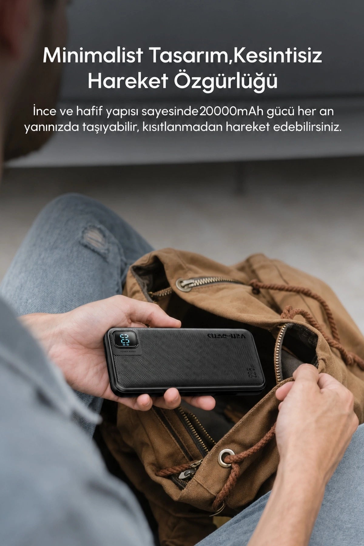 Vendens VD-PB061 20000mAh Dahili Kablolu Powerbank | 22.5W Hızlı Şarj & Dijital Ekran