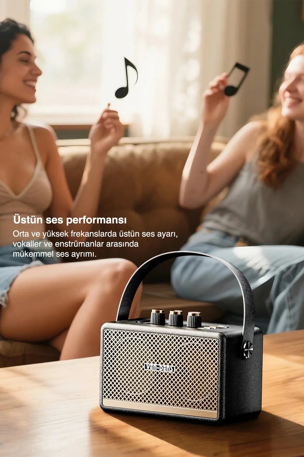 Vendens VD-SPK011 Işıklı Bluetooth Hoparlör - Su Geçirmez, 30 Saat Pil