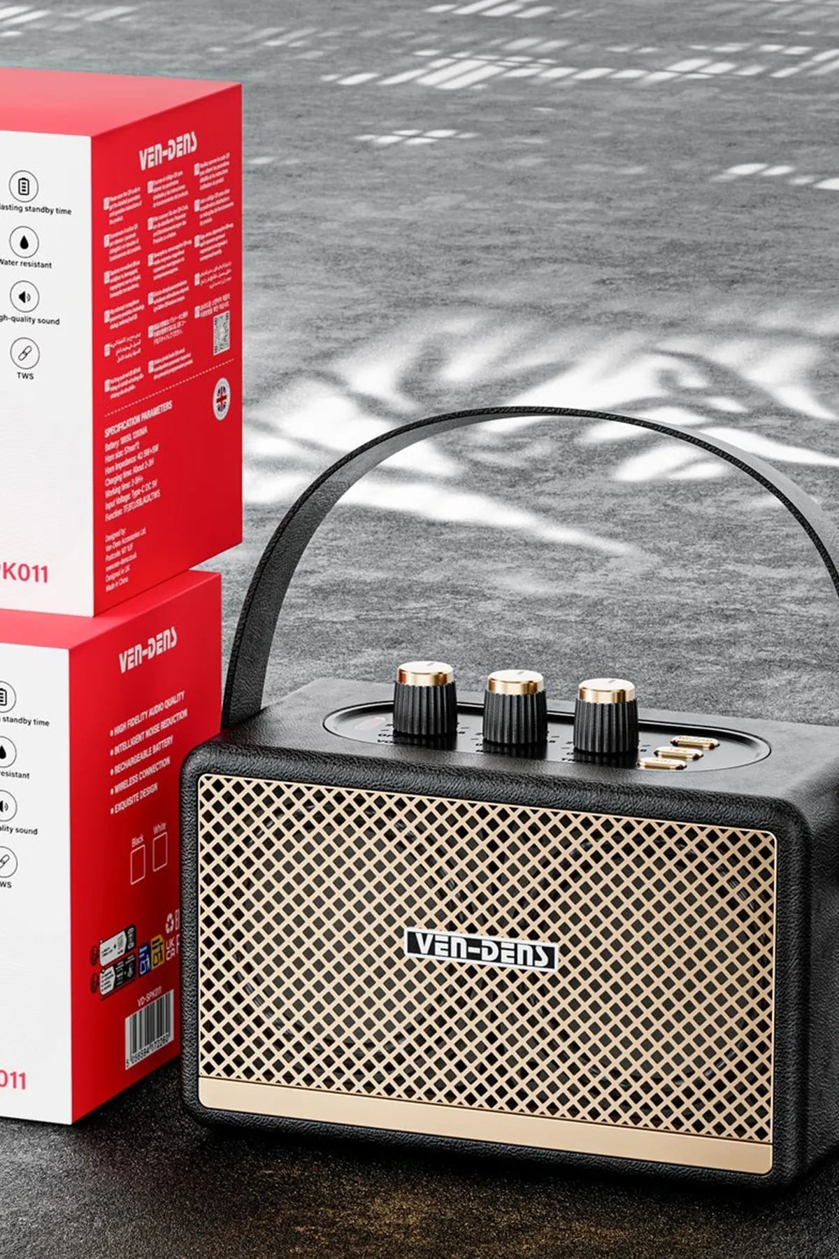 Vendens VD-SPK011 Işıklı Bluetooth Hoparlör - Su Geçirmez, 30 Saat Pil