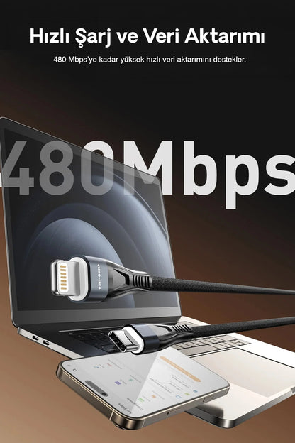 Vendens VD-DC19CL Apple MFi Onaylı Type-C to Lightning Hızlı Şarj ve Veri Kablosu, 1 Metre