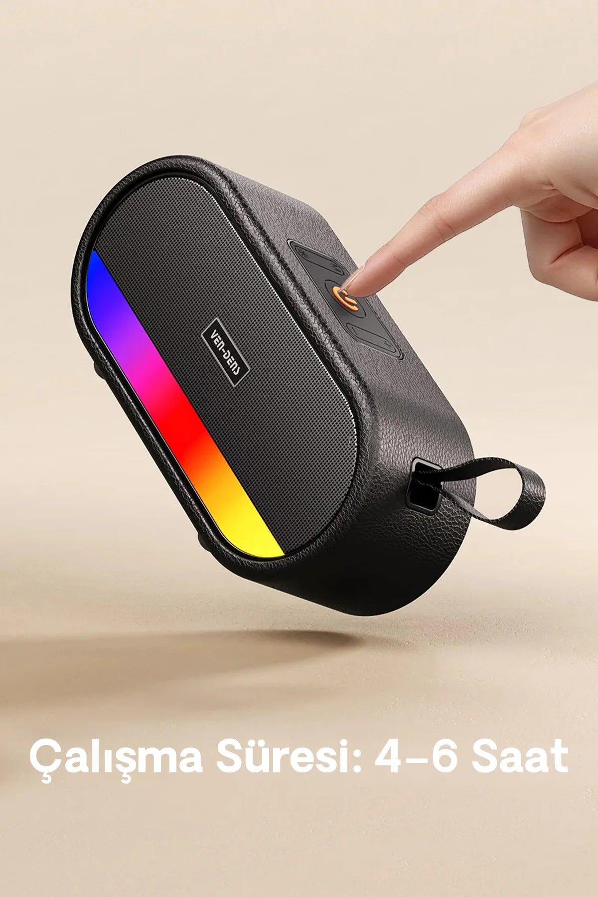 Vendens VD-SPK009 LED Ambiyans Işıklı Bluetooth Hoparlör - 30 Saat Batarya