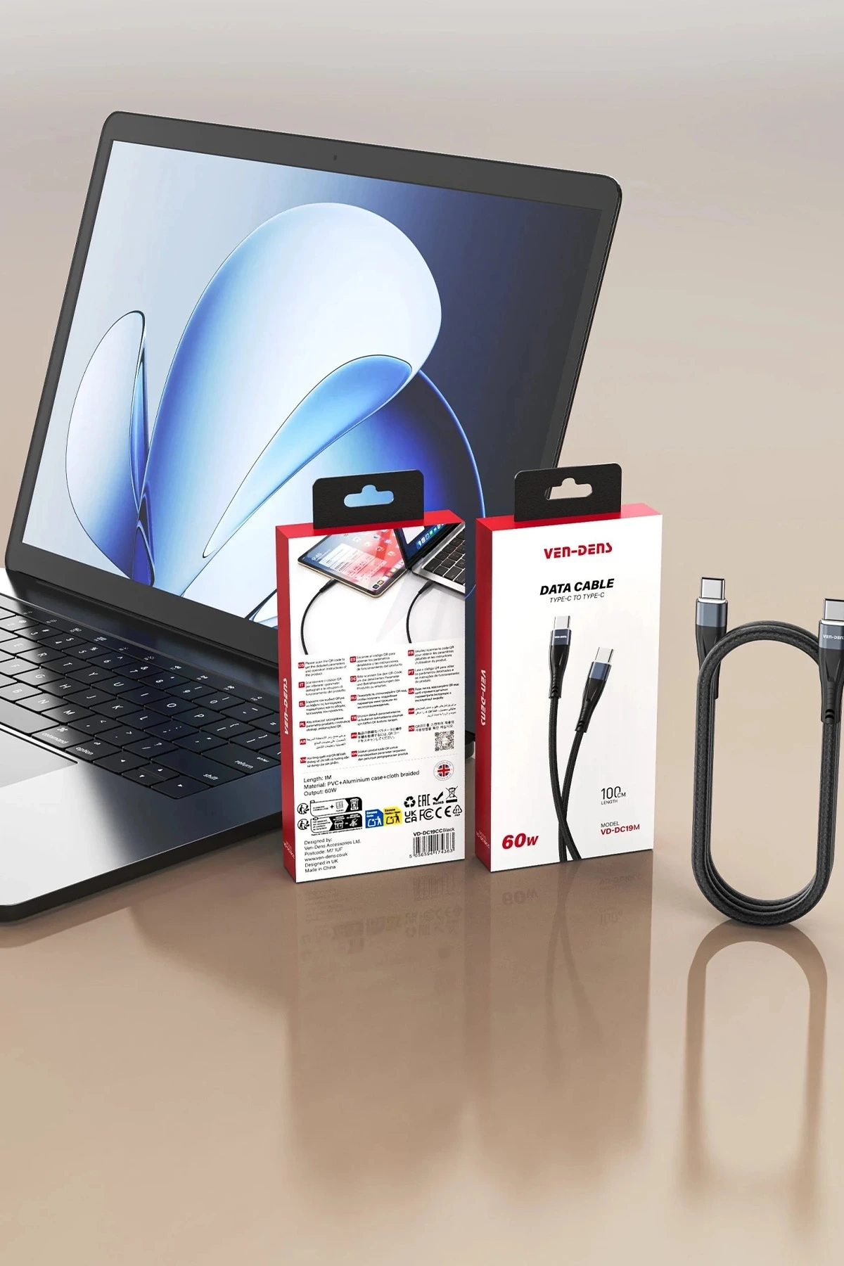 Vendens VD-DC19M Premium Micro USB Şarj Kablosu - 2A Hızlı Şarj ve Veri Aktarımı