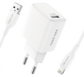 Vendens 10.5W Hızlı Şarj Cihazı ve 1M USB-A Veri Kablosu - Beyaz