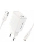 Vendens VD-TC019BA02 10.5W Hızlı Şarj Adaptörü, USB-A, 1 Metre Veri ve Şarj Kablosu, Beyaz