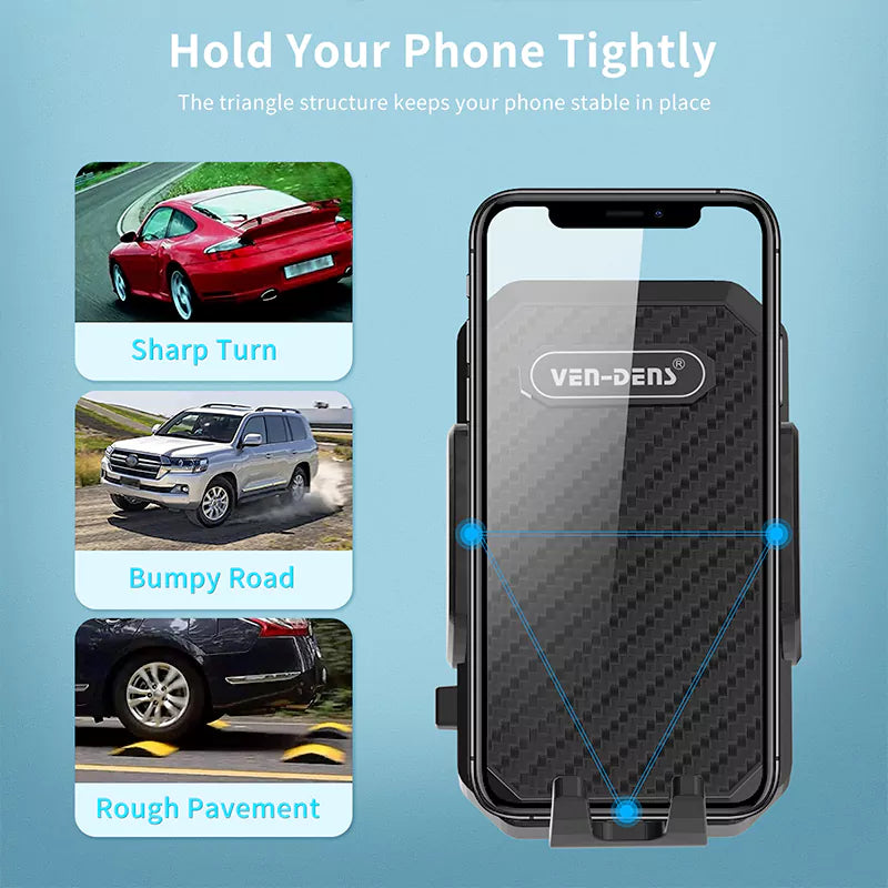VD-HD012 Siyah Telefon Tutucu, Güçlü Tutuş, Titreşim Önleyici, Esnek Alüminyum Alaşımlı Hortum Tasarımı, Ön Cam