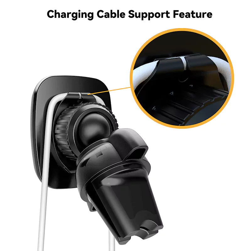 VD-HD015 Yüksek kaliteli, zarif, 360° dönebilen, kaymaz manyetik havalandırma tutucu.