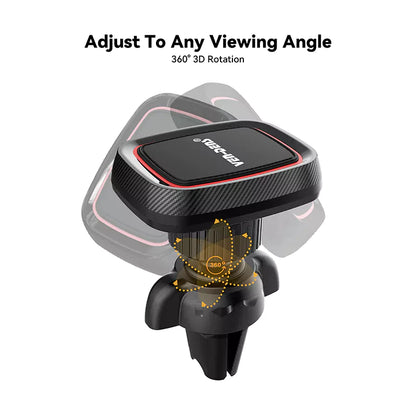 VD-HD015 Yüksek kaliteli, zarif, 360° dönebilen, kaymaz manyetik havalandırma tutucu.