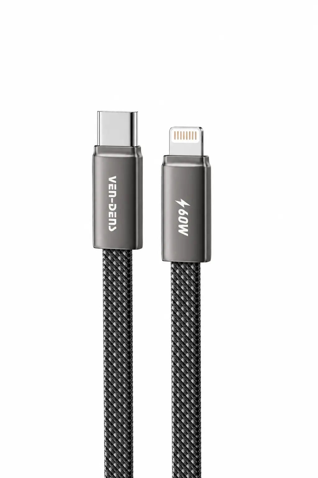 Vendens VD-DC22CL 60W Type-C to Lightning Hızlı Şarj Kablosu, Örgülü, iPhone Uyumlu