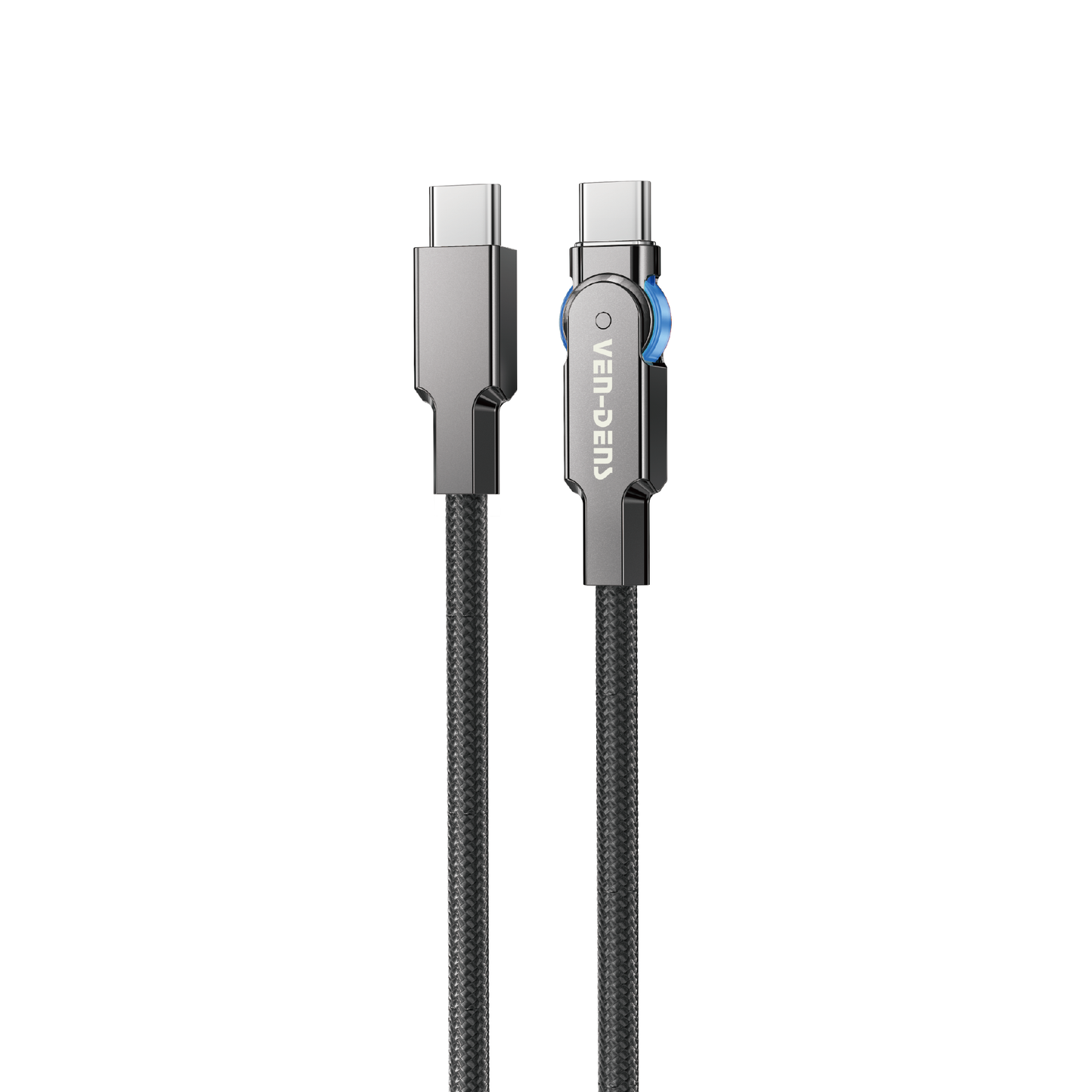 VD-DC03CC Toptan Fiyat Evrensel 1M siyah USB C - USB C 60W çinko alaşımlı örgülü hızlı şarj veri kablosu