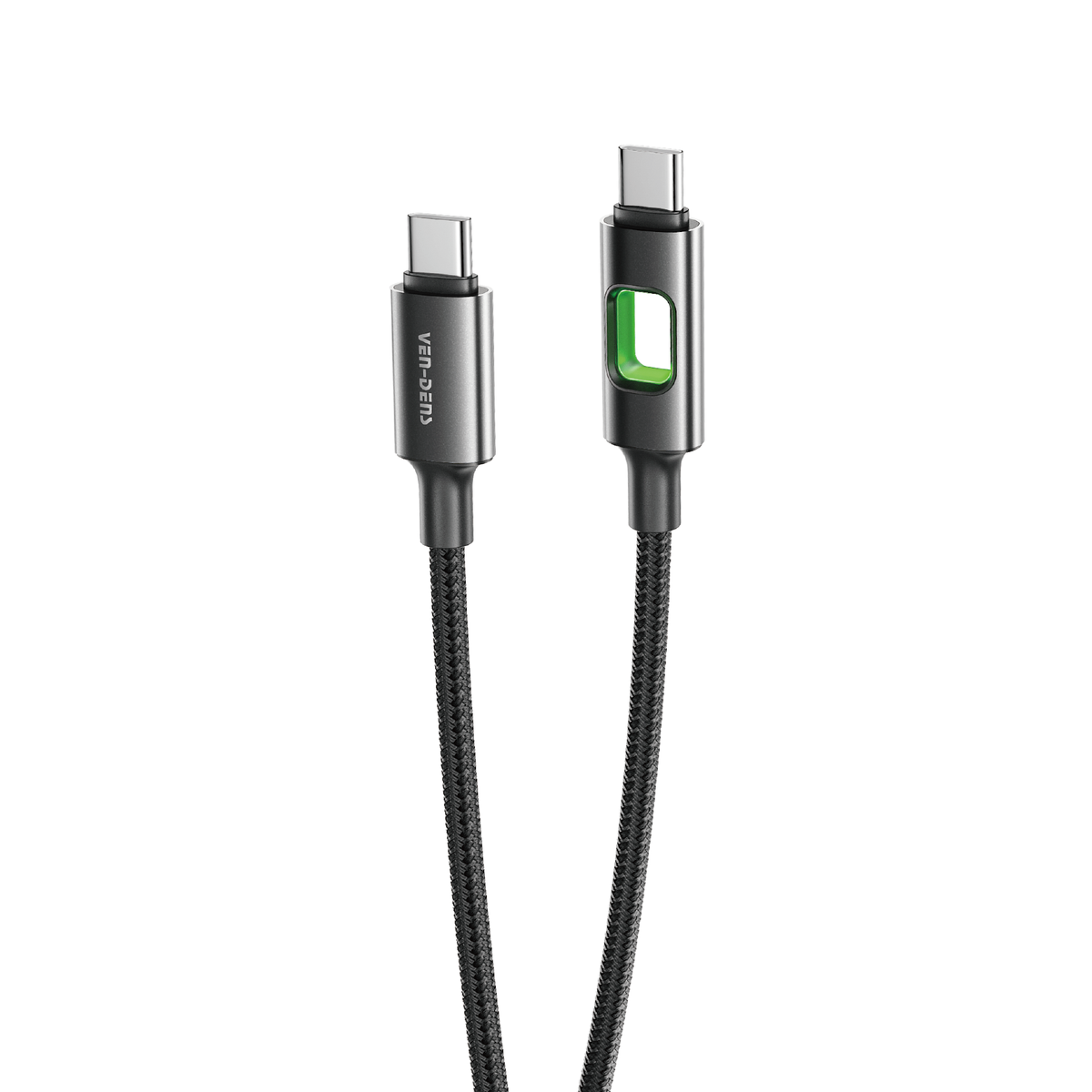 Vendens VD-DC12CC Type-C to Type-C 60W PD Hızlı Şarj ve Data Kablosu - 1 Metre Alüminyum Örgülü