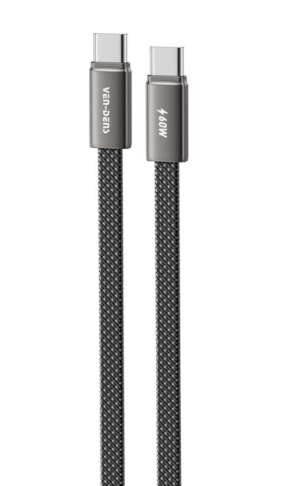 DC22CC Toptan fiyat özel teklif: Yüksek kaliteli çiplere sahip, evrensel, birinci sınıf 1 metrelik beyaz Type-C - Type-C 60W hızlı şarj veri kablosu.