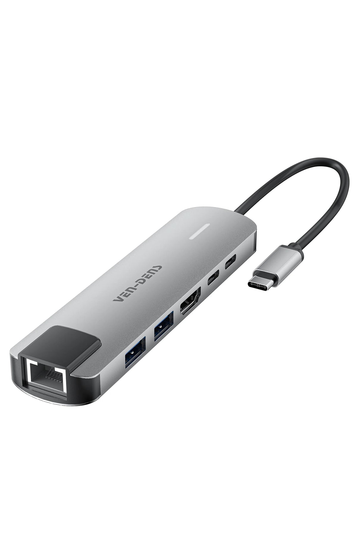 Vendens VD-ADP019 6'sı 1 Arada USB-C Hub, 4K HDMI, USB 3.0, PD 90W, RJ45 Ethernet