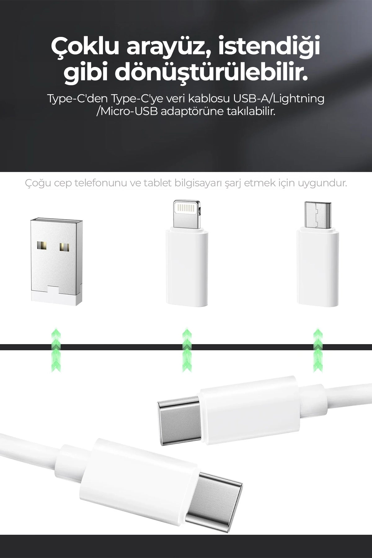 Vendens VD-T001 60W 5'i 1 Arada Şarj Aleti Seyahat Adaptörü Laptop Telefon Hızlı Şarj Kiti