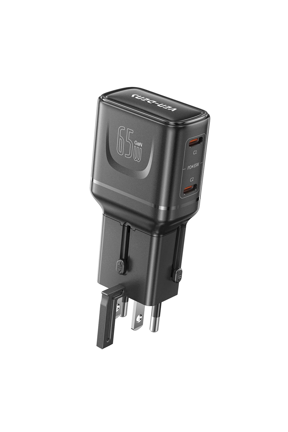 Vendens VD-TA003 65W Type-C Hızlı Şarj Aleti, 4'ü 1 Arada Uluslararası Seyahat Adaptörü