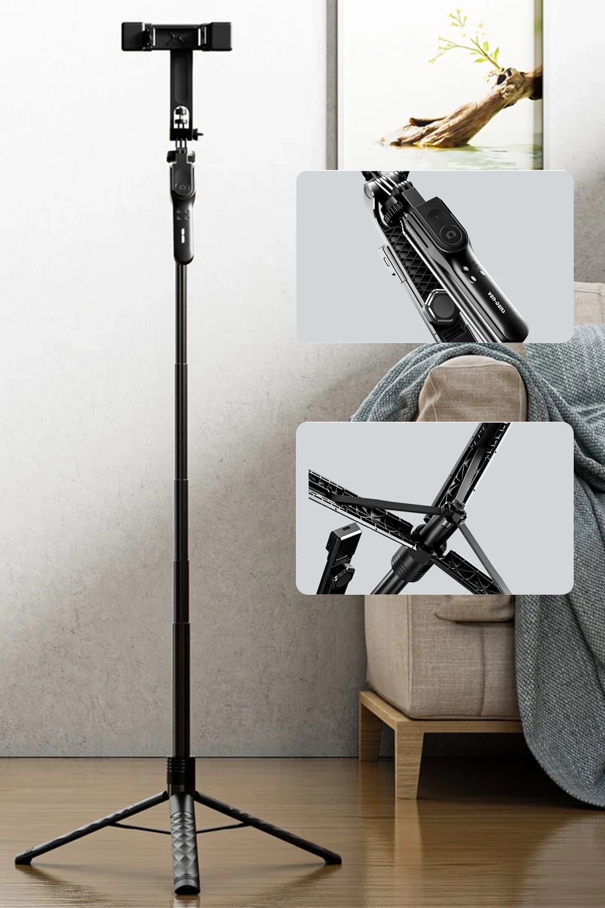 Vendens VD-SS10 Bluetooth  360° Akıllı Selfie Çubuğu & Tripod Seti