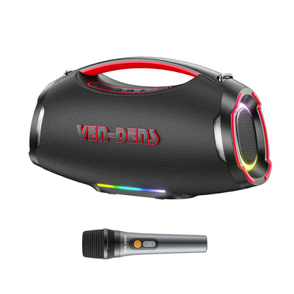 Vendens Taşınabilir Bluetooth Hoparlör 12000mAh Pil Mikrofonlu - Açık Hava Parti ve Ev Kullanımı