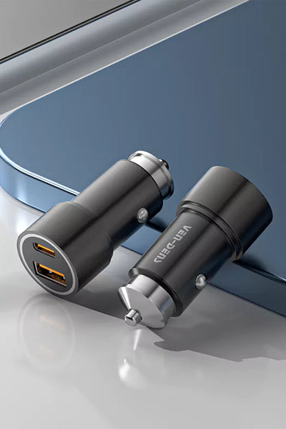Vendens VD-CC016 38W Çift Portlu Hızlı Araç Şarj Aleti (USB-A + Type-C)