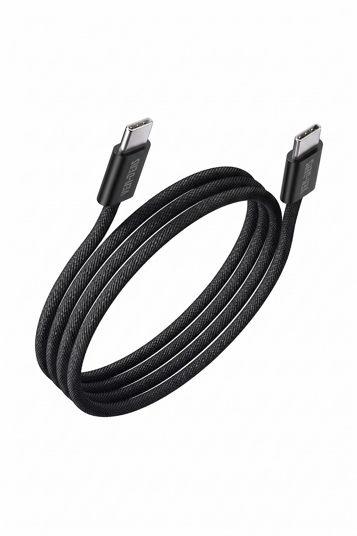 Vendens VD-DCA04 60W Type-C to Type-C Manyetik Hızlı Şarj ve Data Kablosu - 1 Metre Kumaş Örgü