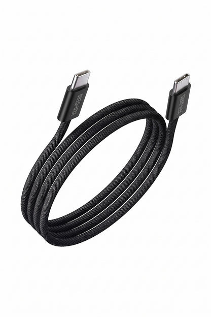 Vendens VD-DCA04 60W Type-C to Type-C Manyetik Hızlı Şarj ve Data Kablosu - 1 Metre Kumaş Örgü