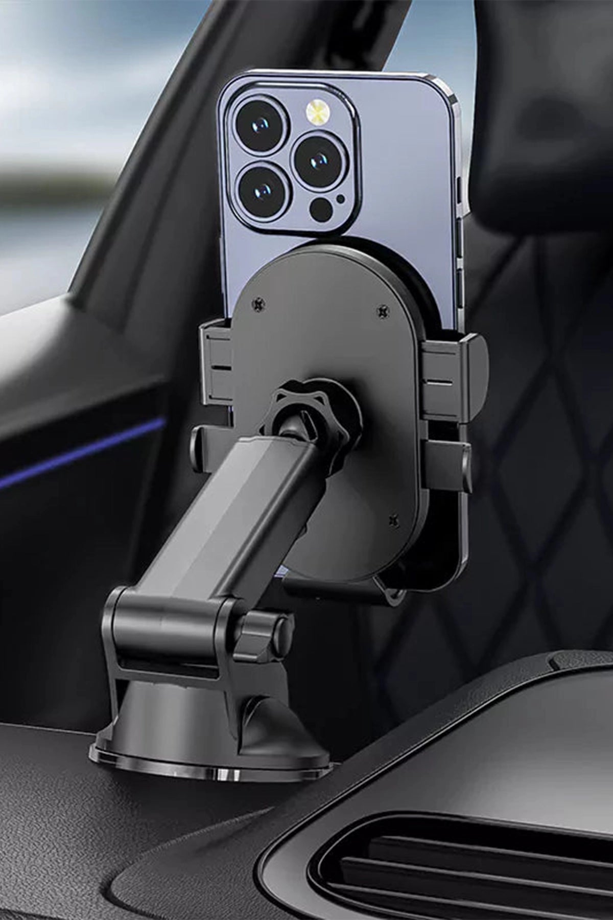 Vendens VD-HD041 Premium Vantuzlu Araç Telefon Tutucu - 360° Dönebilen