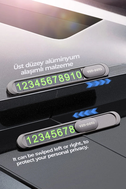 Vendens VD-HD058 Premium Araç Acil İletişim Kartı Cam İçi Telefon Numarası Kartı UV Dayanıklı
