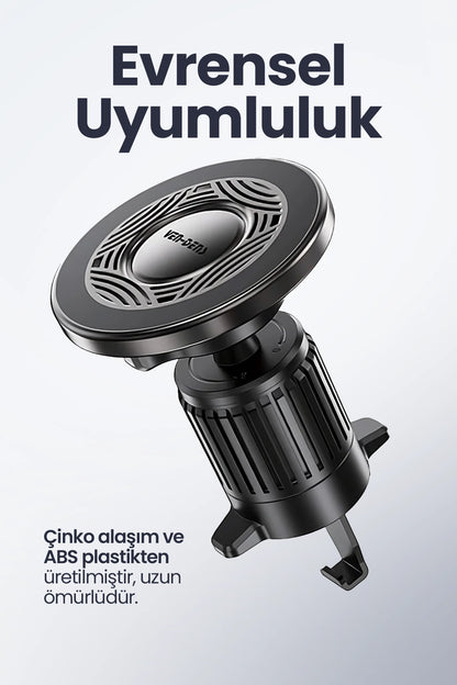 Vendens VD-HD070 Güçlü Manyetik Araç Telefon Tutucu Hava Menfezi 360° Dönebilir Sarsıntısız Siyah