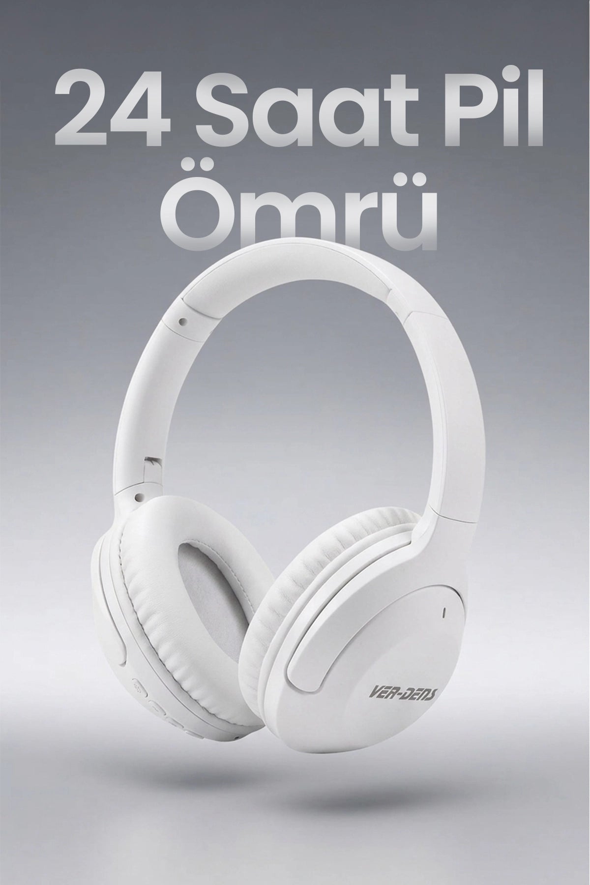 Vendens VD-HP011 Bluetooth 5.3 Kablosuz Kulak Üstü Kulaklık Katlanabilir 24 Saat Pil Ömrü Siyah