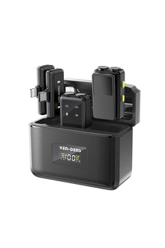 Vendens VD-MIC019 Çift Mikrofonlu Kablosuz Yaka Mikrofonu - HD Ses & Gürültü Engelleme
