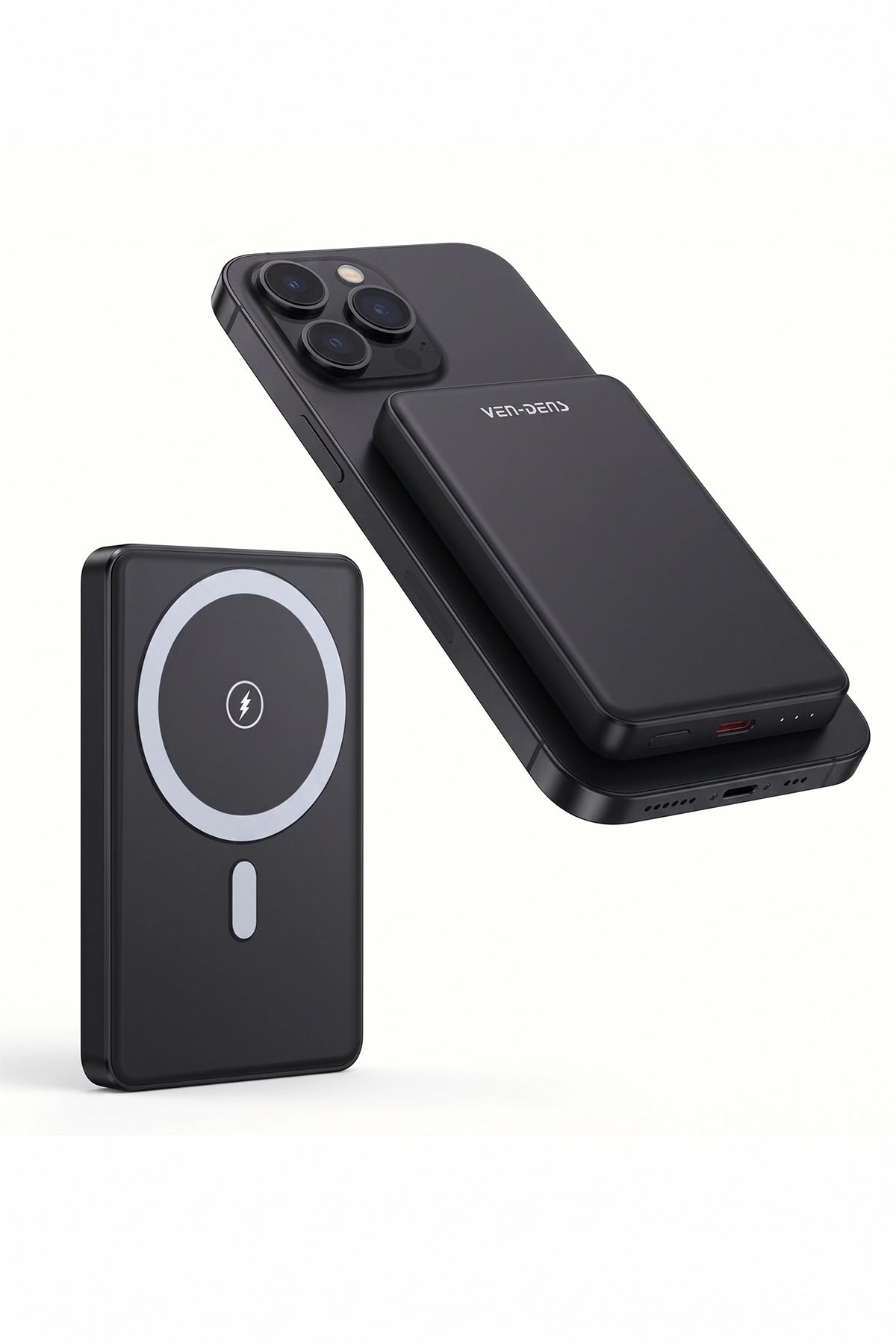 Vendens VD-PB023 Manyetik Powerbank 20W Hızlı Şarj & Kablosuz Şarj - 5000mAh Dijital Göstergeli