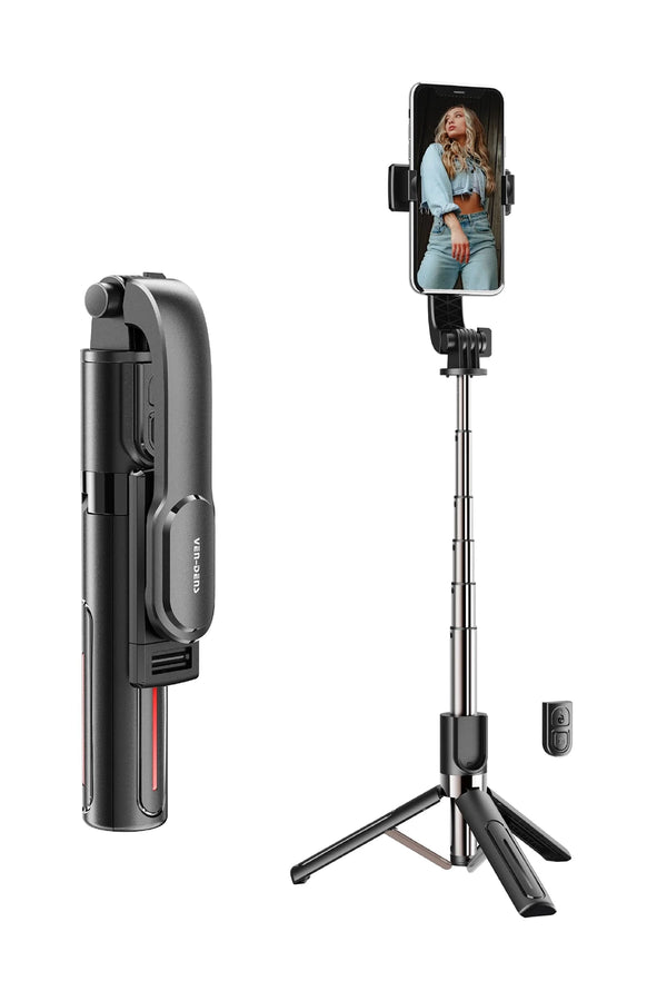 Vendens VD-SS05 Bluetooth Selfie Çubuğu Tripod, 360° Döner, Uzatılabilir, Kumandalı