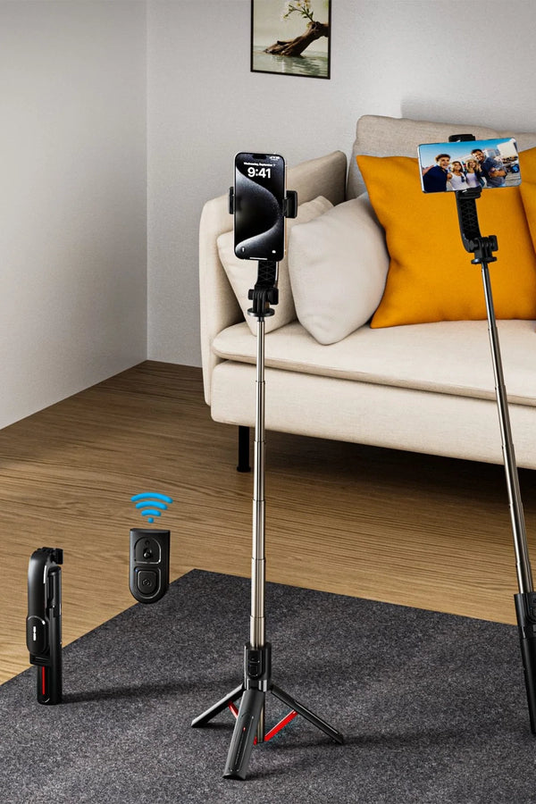 Vendens VD-SS07 Bluetooth Selfie Çubuğu ve Tripod, 360° Döner, Kumandalı, 90 cm Uzatılabilir