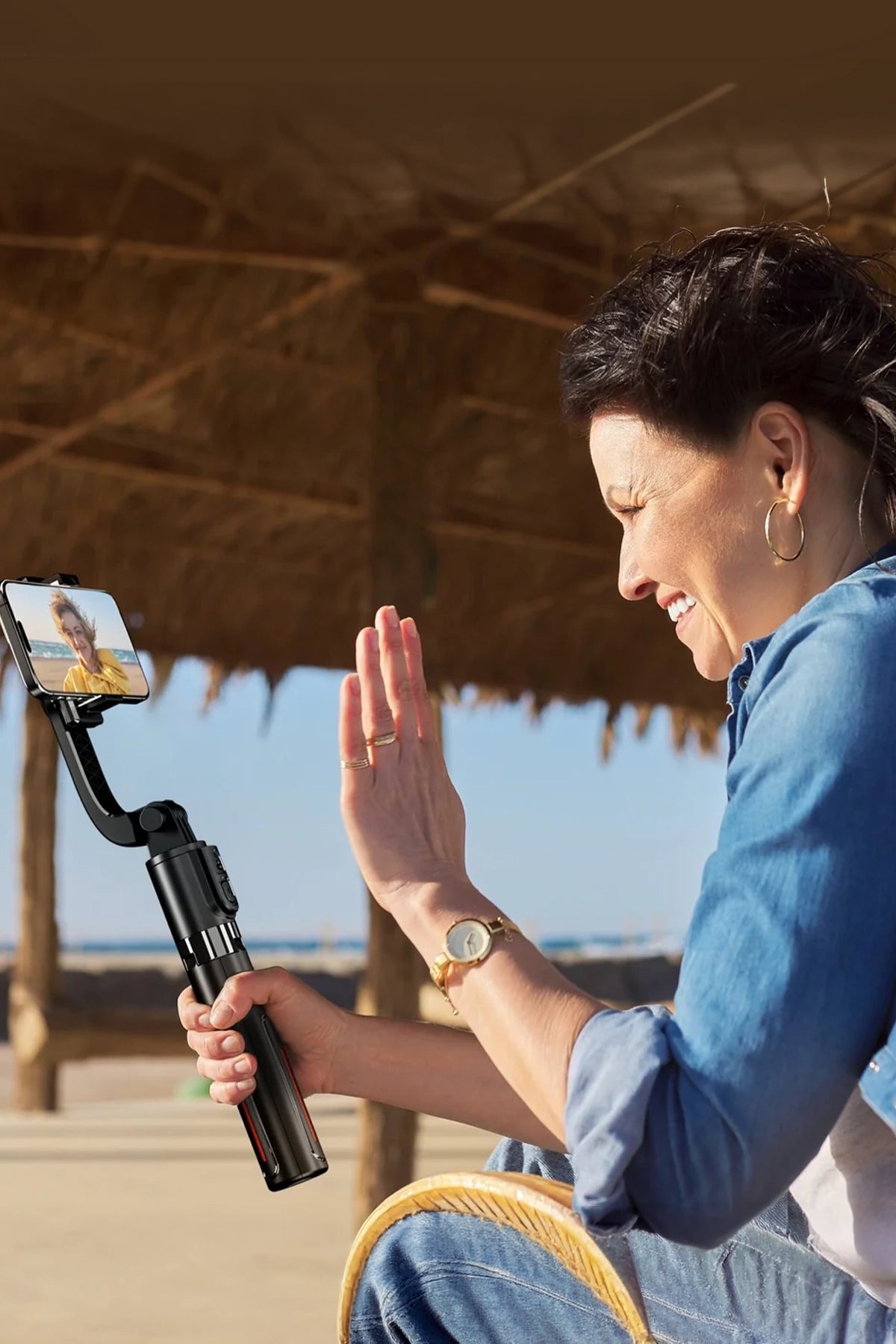Vendens VD-SS07 Bluetooth Selfie Çubuğu ve Tripod, 360° Döner, Kumandalı, 90 cm Uzatılabilir