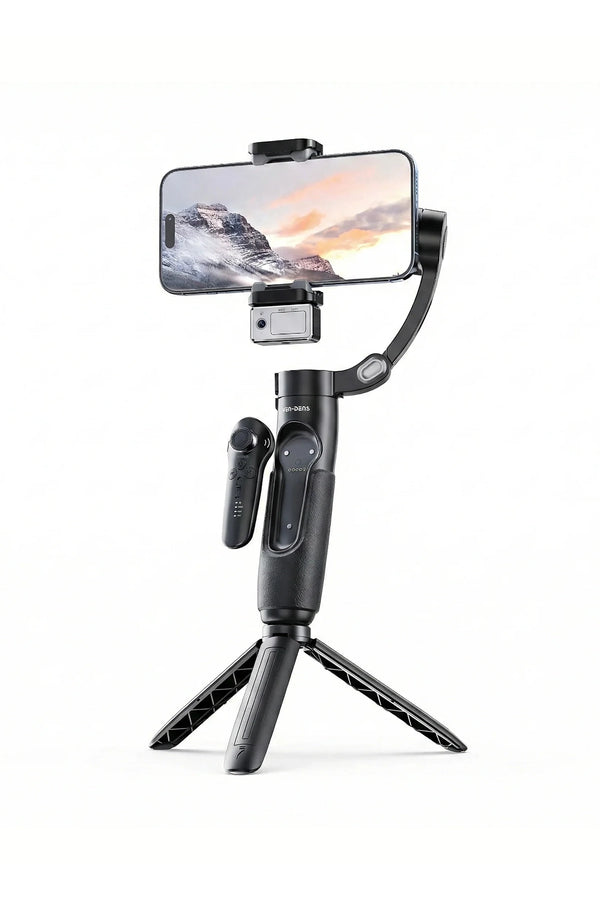 Vendens VD-SS11 360° Telefon Gimbal Tripod, Bluetooth Kumandalı, 4'ü 1 Arada, Yapay Zeka Destekli, Yüz Takibi , Sensörlü