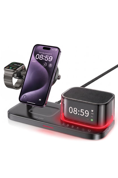 Vendens VD-WLC024 3’ü 1 Arada Manyetik Kablosuz Şarj İstasyonu – Bluetooth Hoparlör & Gece Lambası