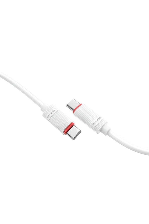 Ven-Dens VD-DC18CC Type-C to Type-C 60W Hızlı Şarj ve Data Kablosu - 1 Metre, Beyaz