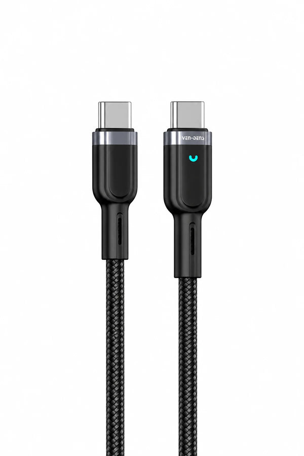 Ven-Dens VD-DCZ05 Type-C to Type-C 60W PD Hızlı Şarj ve Data Kablosu - 1 Metre Örgü
