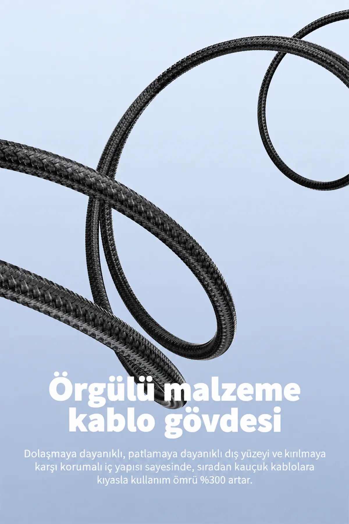 Vendens VD-DC12CC Type-C to Type-C 60W PD Hızlı Şarj ve Data Kablosu - 1 Metre Alüminyum Örgülü